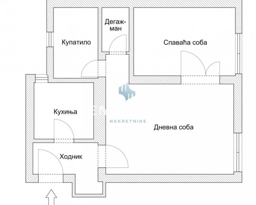Rent, two bedroom apartment, 40m², Stari Grad, Beograd