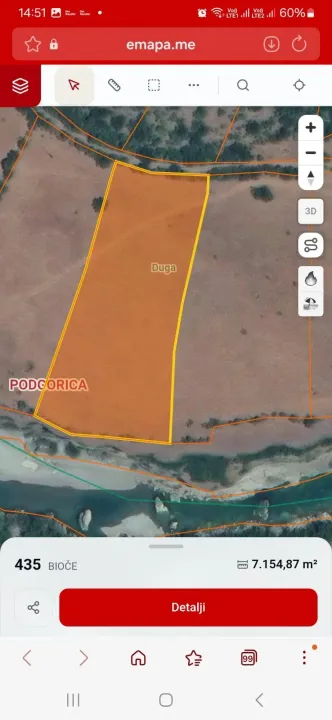 Sale, land lot, 7155m², Bioče, Podgorica