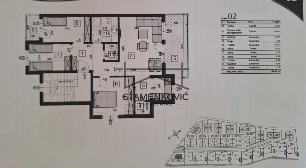 Prodaja, četvorosoban stan, 85m², Mišeluk, Petrovaradin