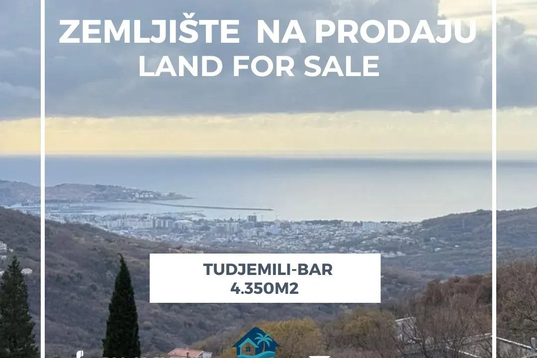 Prodaja, plac, 4350m², Tuđemili, Bar