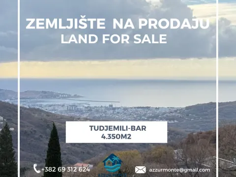 Prodaja, plac, 4350m², Tuđemili, Bar - image 1