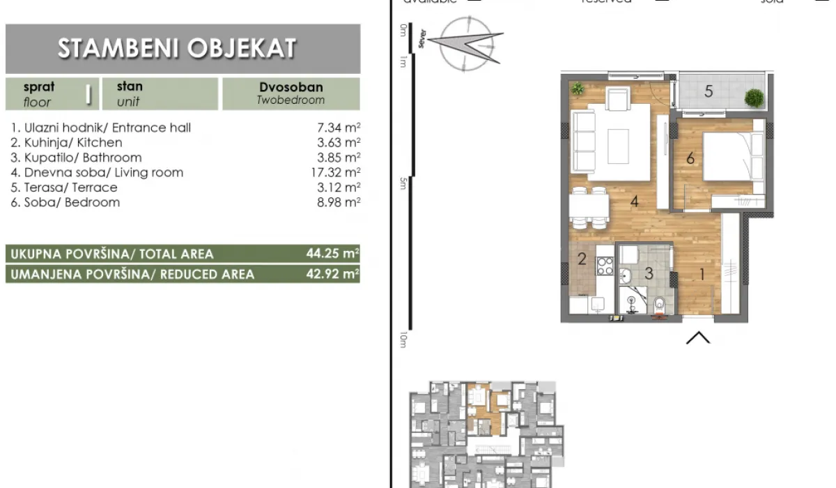 Prodaja, dvosoban stan, 43m², Bulevar Oslobodjenja, Novi Sad Sve Podlokacije