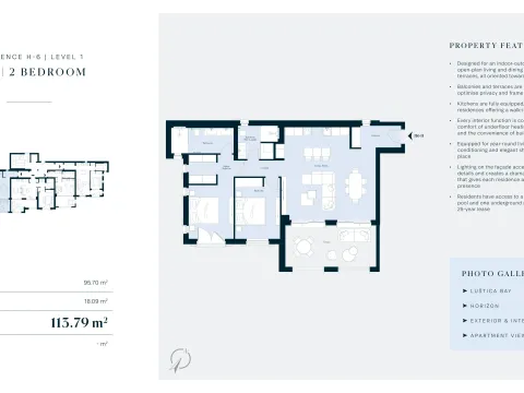 Prodaja, dvosoban stan, 110m², Luštica Bay, Tivat - image 2