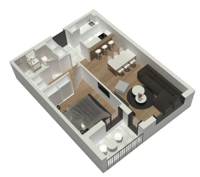 Sale, two bedroom apartment, 59m², Mirijevo Sve Podlokacije, Beograd