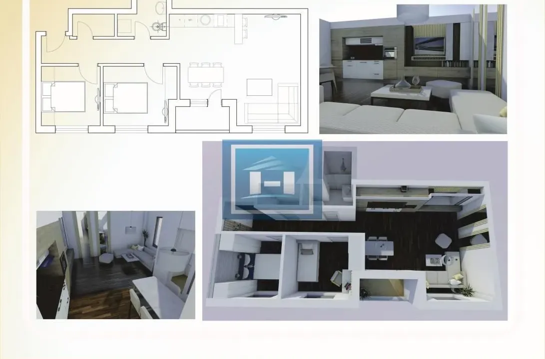 Sale, two bedroom apartment, 57m², Aqua park, Jagodina