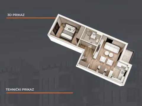 Prodaja, jednosoban stan, 45m², Zabjelo, Podgorica - image 4