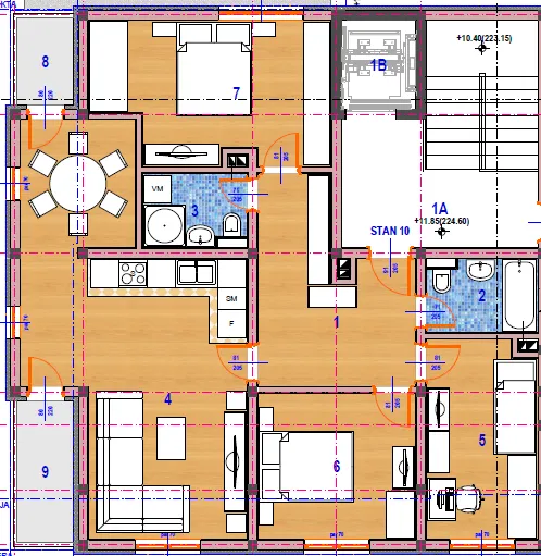 Sale, four bedroom apartment, 90m², Donja Vrežina, Niš