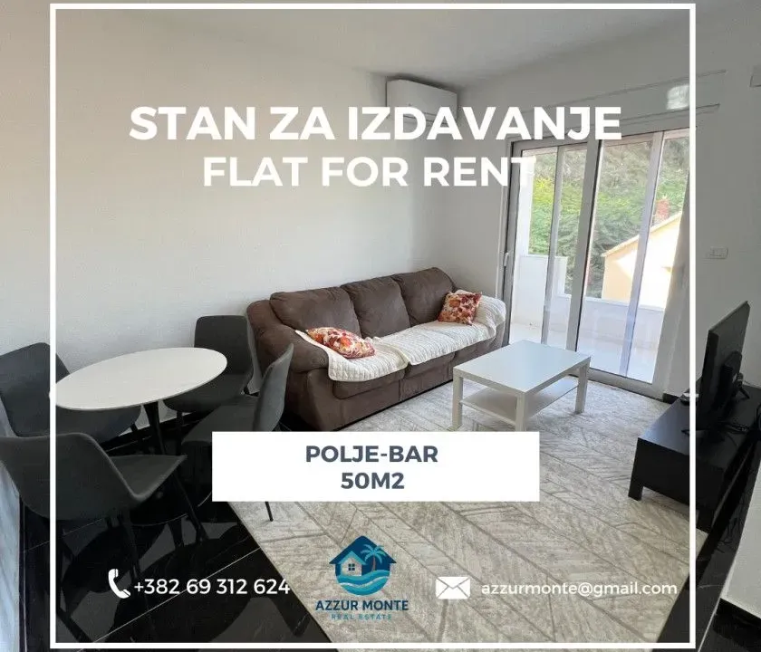 Izdavanje, stan, 50m², Polje, Bar