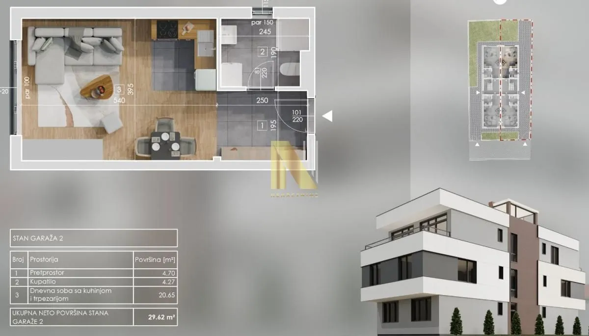 Prodaja, garsonjera, 30m², Telep, Novi Sad Sve Podlokacije