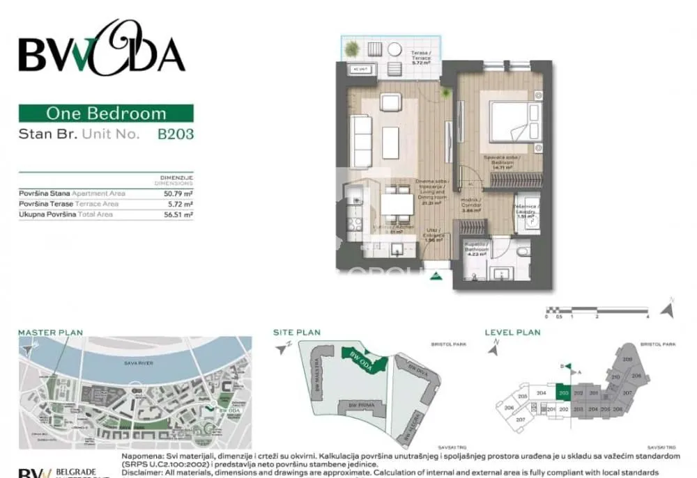 Prodaja, dvosoban stan, 57m², Savski Venac, Beograd