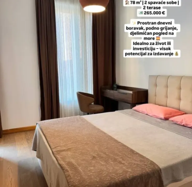 Sale, two bedroom apartment, 78m², Bulevar, Budva