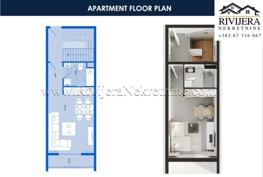 Prodaja, stan, 29m², Tivat, Crna Gora