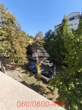 View from the terrace overlooking the street and trees. - image 12