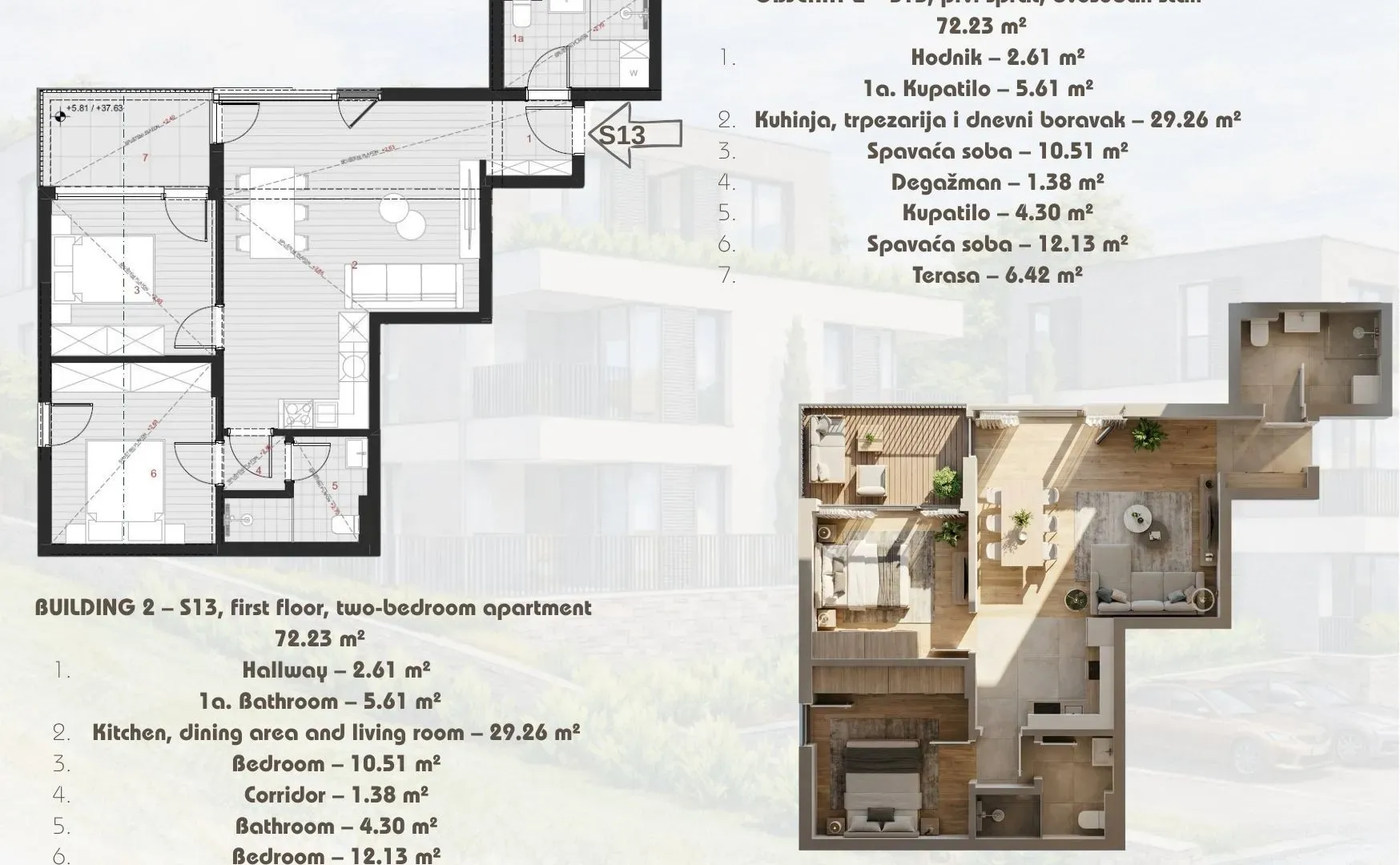 Prodaja, dvosoban stan, 72m², Dobrota, Kotor