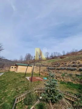 Dvorište sa drvenom kućicom, sjenicom i uređenim zelenilom. - image 6