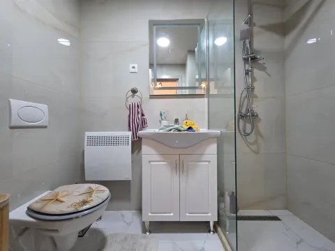 Moderno opremljeno kupatilo sa umivaonikom, WC šoljom i tuš kabinom. - image 12