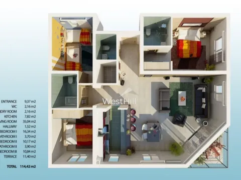 Prodaja, trosoban stan, 114m², Bečići, Budva - image 18