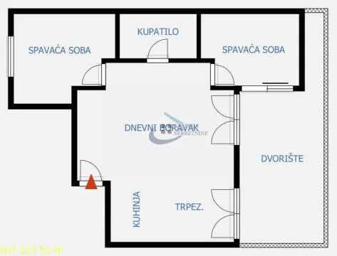 Osnova stana sa rasporedom prostorija. - image 6
