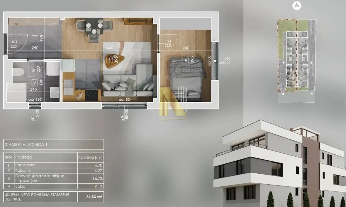 Prodaja, jednosoban stan, 35m², Telep, Novi Sad Sve Podlokacije