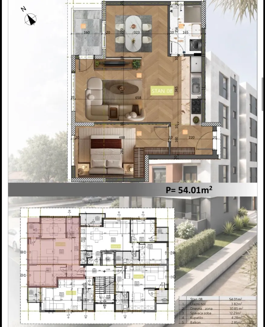 Prodaja, jednosoban stan, 38m², Velika Plaža, Ulcinj