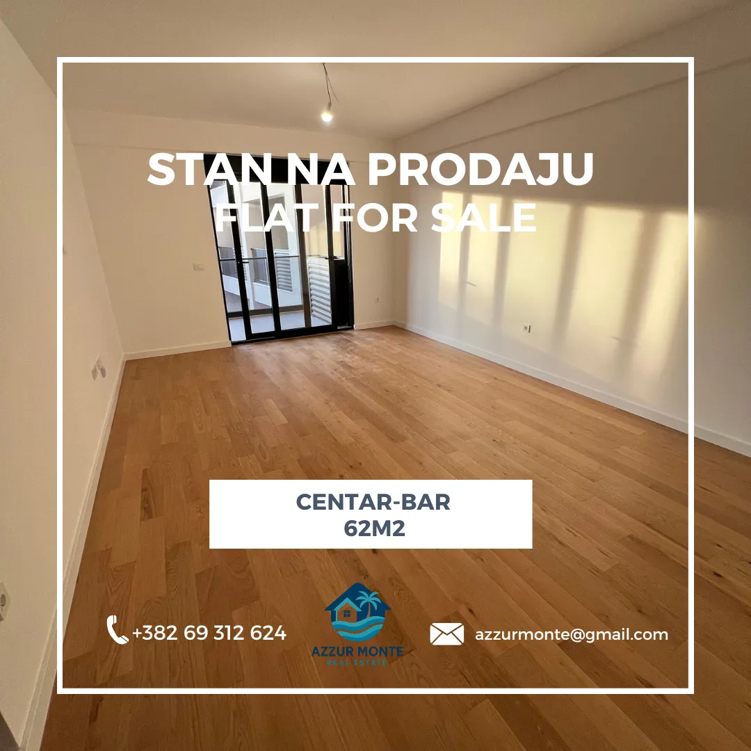 Prodaja, jednosoban stan, 62m², Centar, Bar