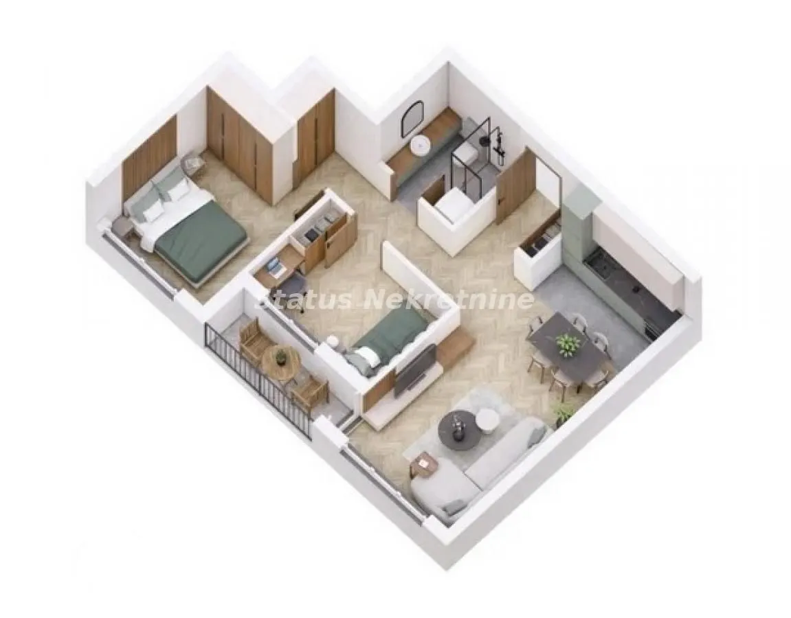 Prodaja, trosoban stan, 57m², Petrovaradin, Novi Sad