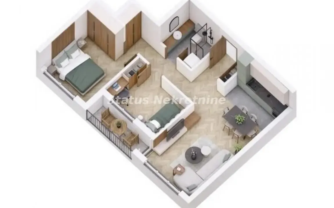 Prodaja, trosoban stan, 57m², Petrovaradin, Novi Sad