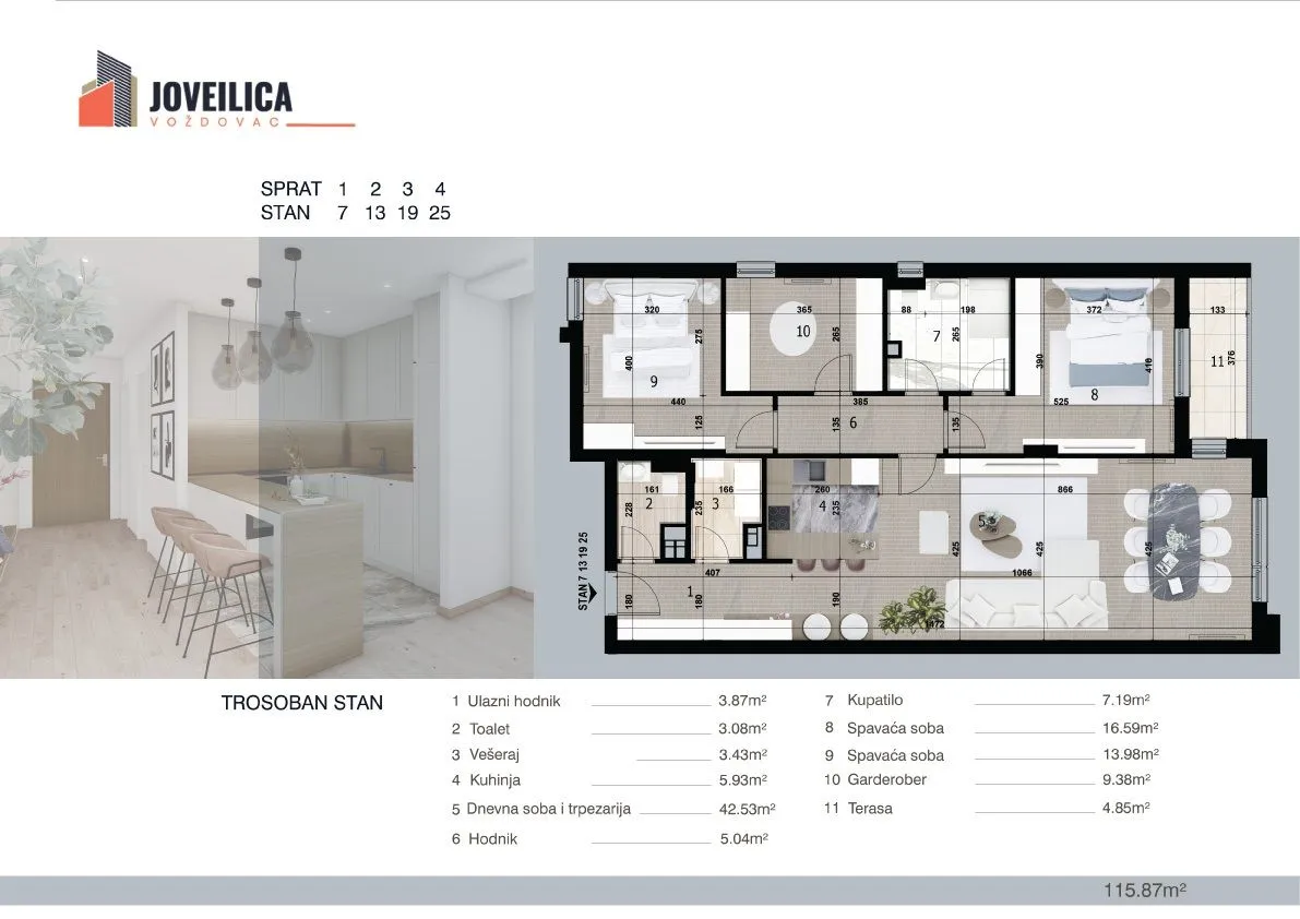 Sale, apartment, 116m², Voždovac Sve Podlokacije, Beograd