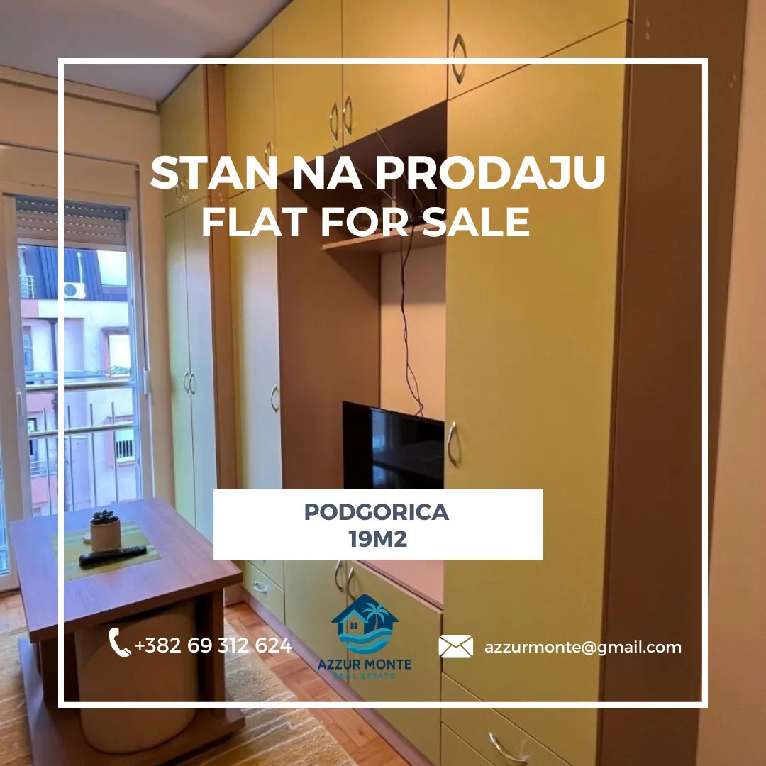 Prodaja, garsonjera, 19m², Kod Big Fashion-a, Podgorica