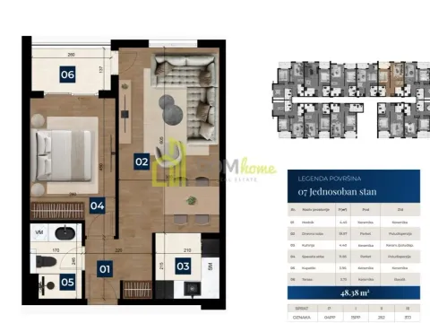 Prodaja, jednosoban stan, 48m², Zabjelo, Podgorica - image 2