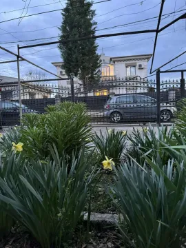 View of the house exterior through a yard with flowers. - image 2