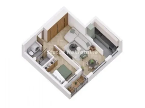 Prodaja, dvosoban stan, 44m², Petrovaradin, Novi Sad