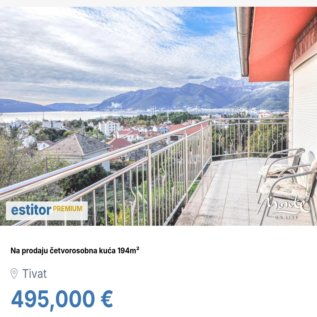 Prodaja, kuća, 194m², Tivat, Crna Gora