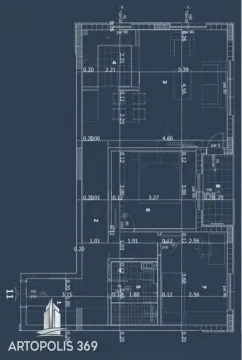 Arhitektonski nacrt stana sa dimenzijama prostorija. - image 9