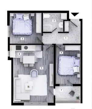 Prodaja, dvosoban stan, 61m², Zabjelo, Podgorica - image 1