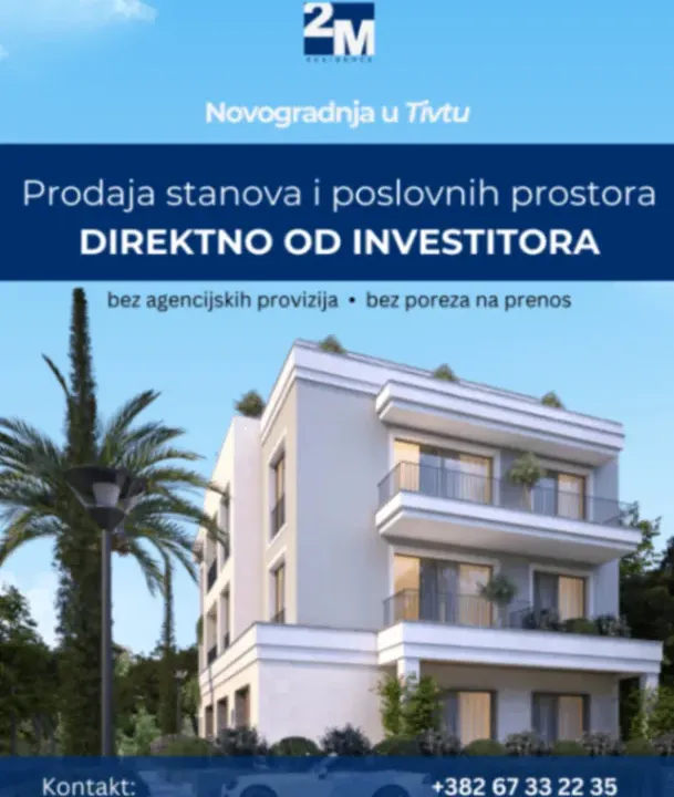 Sale, apartment, 45m², Tivat, Crna Gora