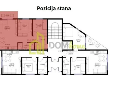 Prodaja, dvosoban stan, 59m², Gorica C, Podgorica - image 3