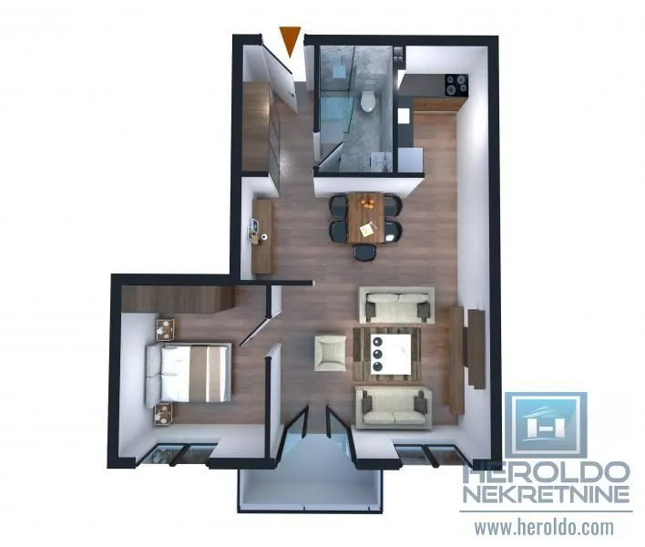 Prodaja, dvosoban stan, 63m², Centar, Jagodina