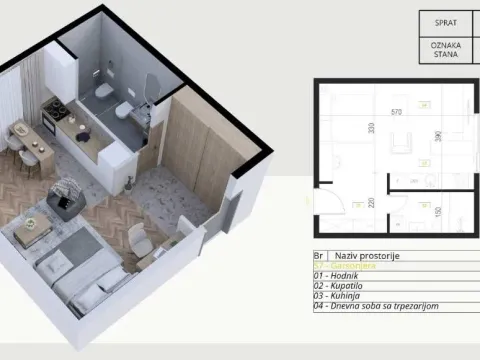 Prodaja, garsonjera, 28m², Podkošljun, Budva - image 5