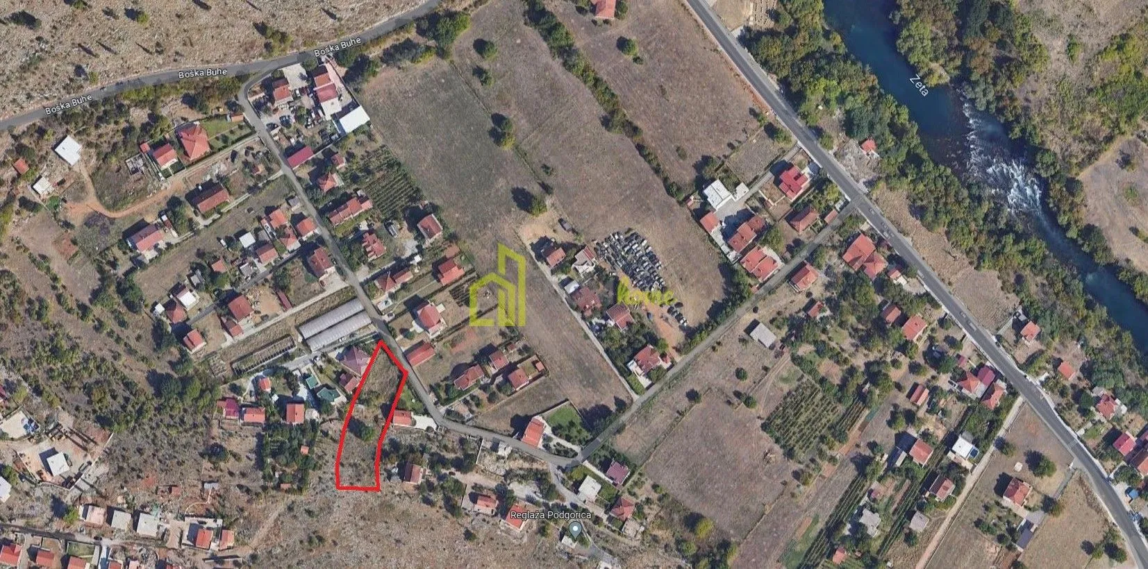 Prodaja, plac, 1000m², Rogami, Podgorica