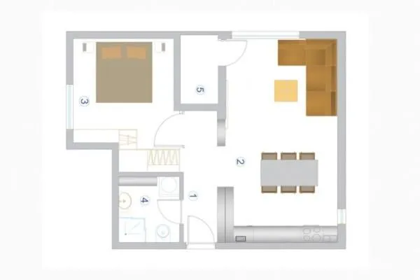 Sale, one bedroom apartment, 47m², Pantelej, Niš