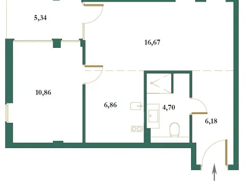 Sale, one bedroom apartment, 46m², Kolašin, Crna Gora - image 13