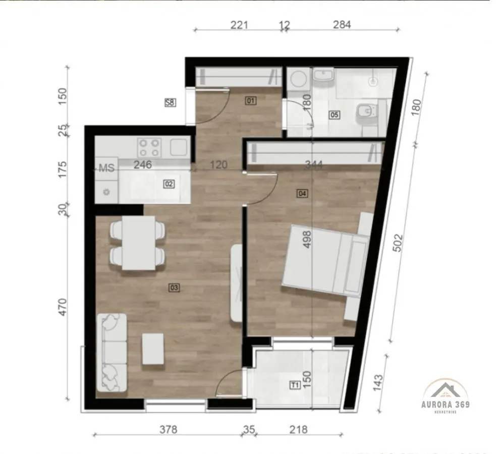 Sale, two bedroom apartment, 53m², Irig, Srbija