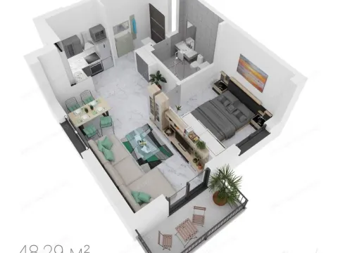 Sale, one bedroom apartment, 43m², Dobrota, Kotor - image 11