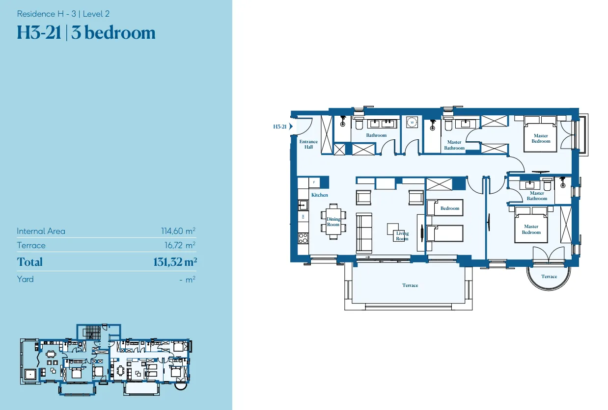Prodaja, trosoban stan, 131m², Luštica Bay, Tivat