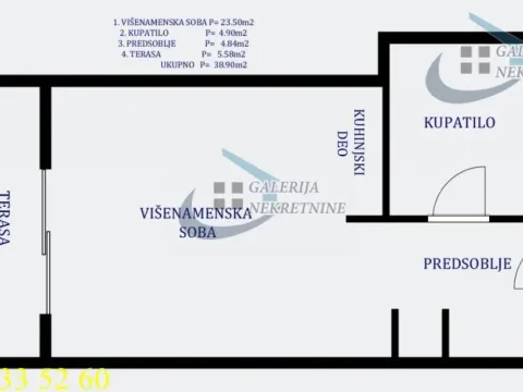 Sale, studio apartment, 39m², Lion, Zvezdara Sve Podlokacije - image 4