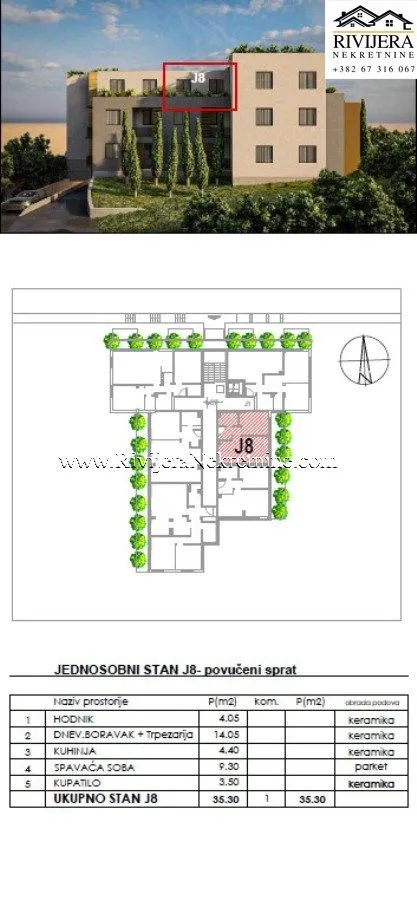 Prodaja, jednosoban stan, 35m², Dobrota, Kotor