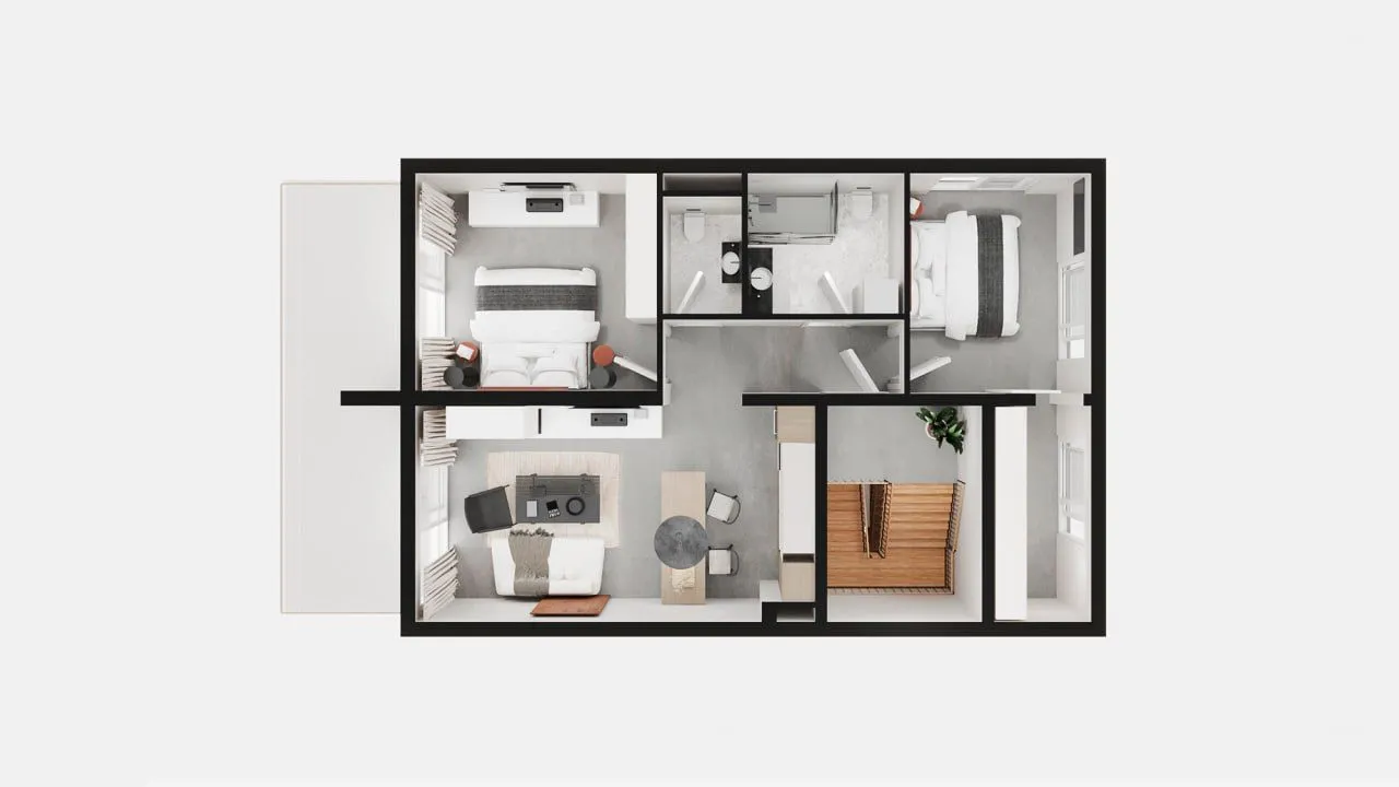 Prodaja, jednosoban stan, 56m², Bonići, Tivat