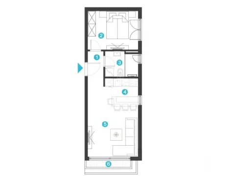 Prodaja, jednosoban stan, 39m², Tivat, Crna Gora - image 2
