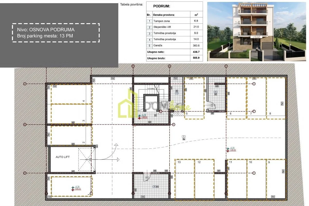 Sale, one bedroom apartment, 46m², Momišići, Podgorica